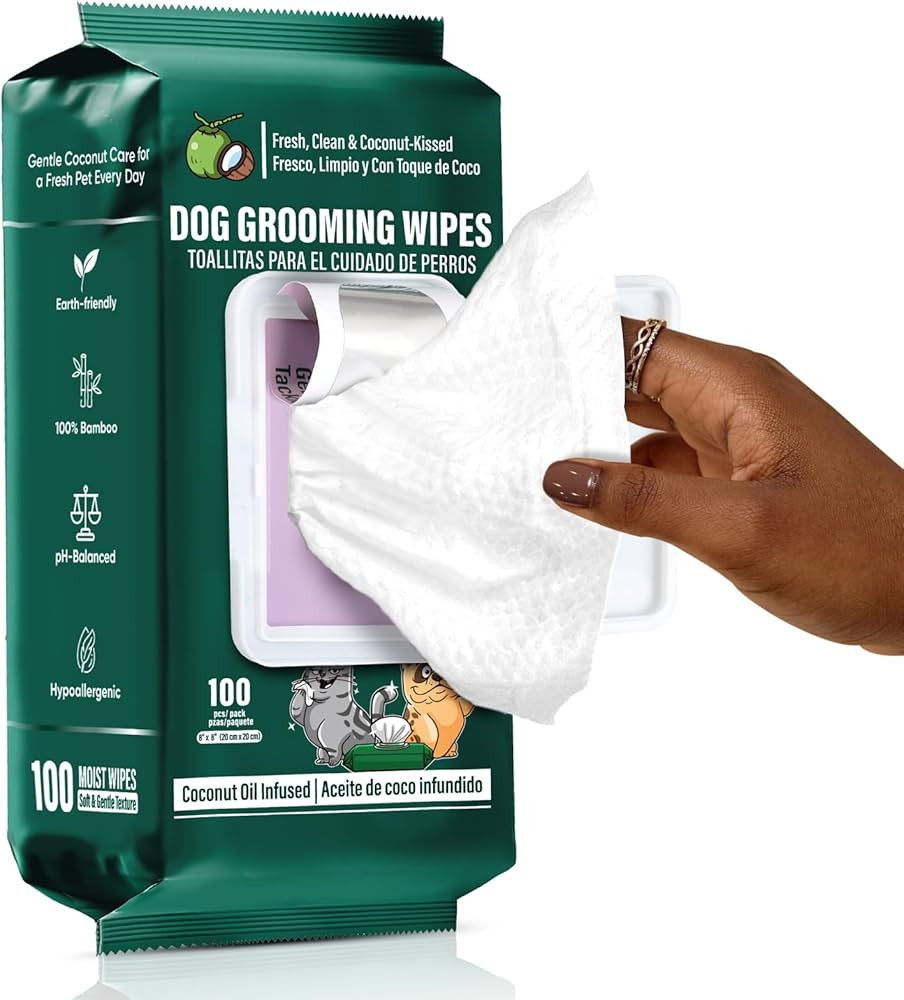 ATIFBOP Dog Paws Wipes, Hypoallergenic Pet Grooming Wipes Natural and Gental, 100 Wipes for Clean... | Amazon (US)