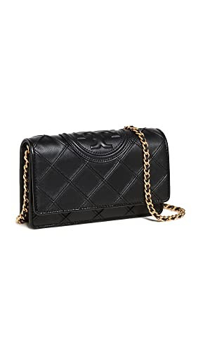 Tory Burch Women's Fleming Soft Chain Wallet, Black, One Size | Amazon (US)