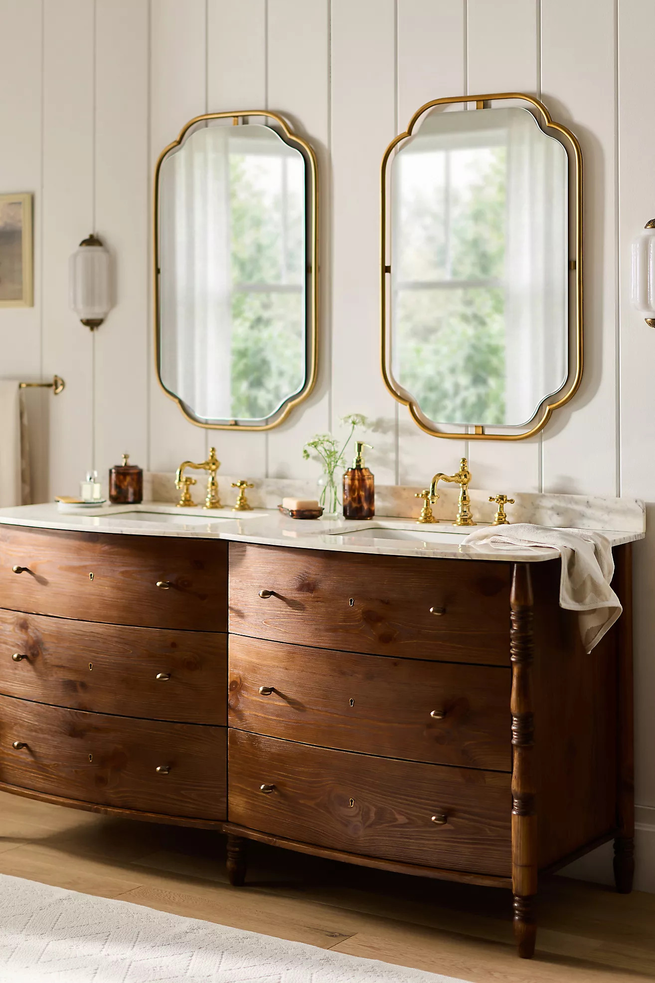 Spindle Double Bathroom Vanity | Anthropologie (US)