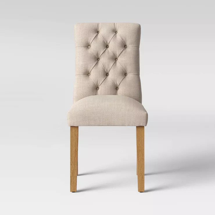 Brookline Tufted Dining Chair Beige - Threshold™ | Target