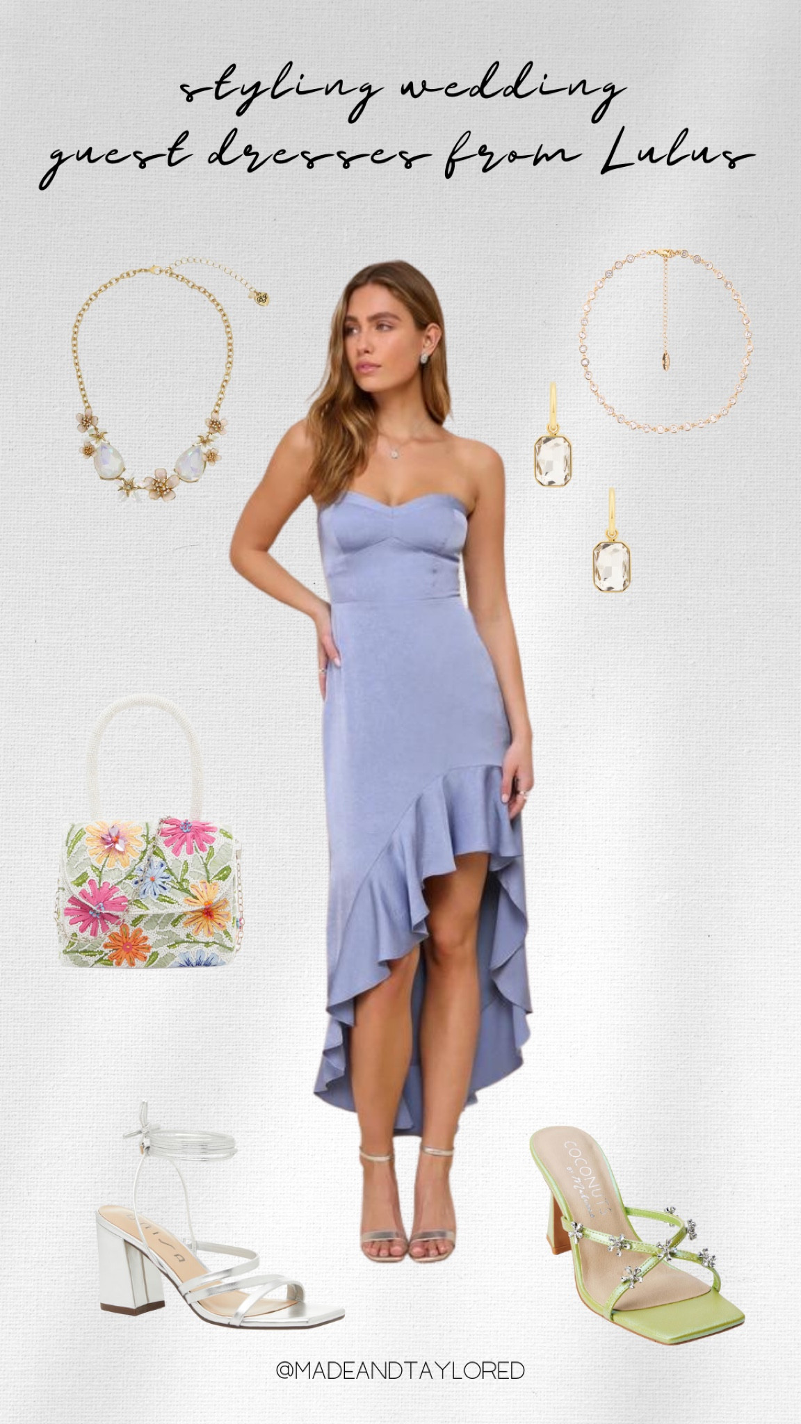 Styling wedding guest dresses from Lulus☺️🪻🌷 pair this lavender dress with a floral bag and a statement necklace for the perfect balance of elegant and trendy!

Wedding guest dress, midi dress, strapless dress 

#LTKShoeCrush #LTKStyleTip #LTKWedding