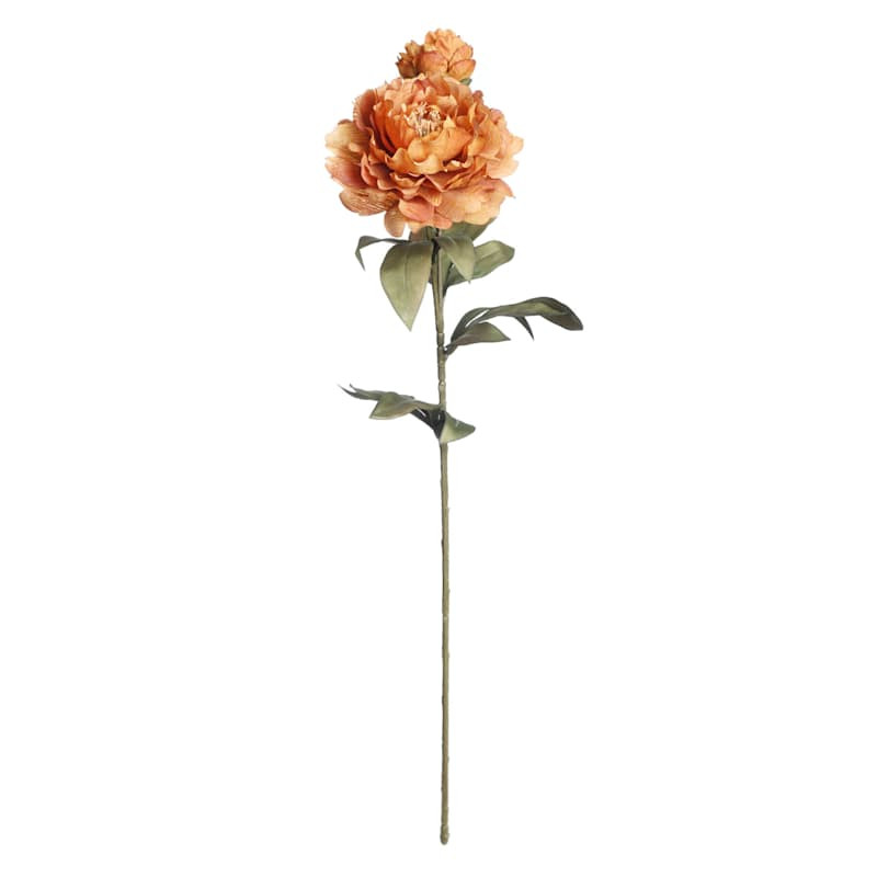 Orange Peony Spray, 26" | At Home