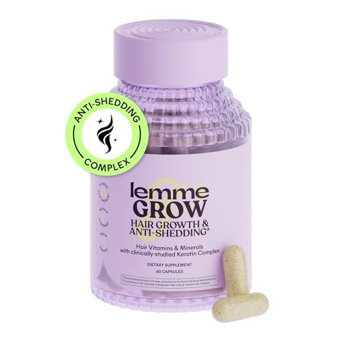 Lemme Grow Hair Growth Supplement for Women, Clinically Proven Keratin Complex for Visibly Thicker Hair and Scalp Coverage, Reduced Shedding, Nourish Thinning Hair - 1 Month Supply | Amazon (US)