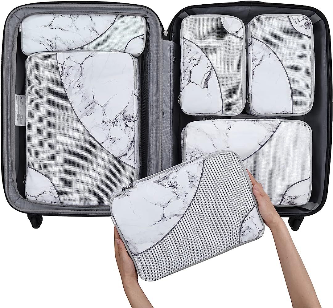 OlarHike 6 Set Packing Cubes for Travel, 4 Various Sizes(Large,Medium,Small,Slim), Luggage Organizer | Amazon (US)