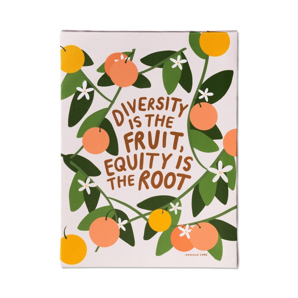 9""x12"" Diversity is the Fruit Canvas Wall Art - DesignWorks Ink | Target