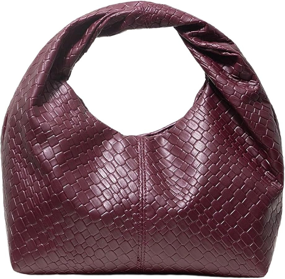 Verdusa Women's Ruched Hobo Mini Handbag Clutch Purse Dumpling Pouch Bag | Amazon (US)