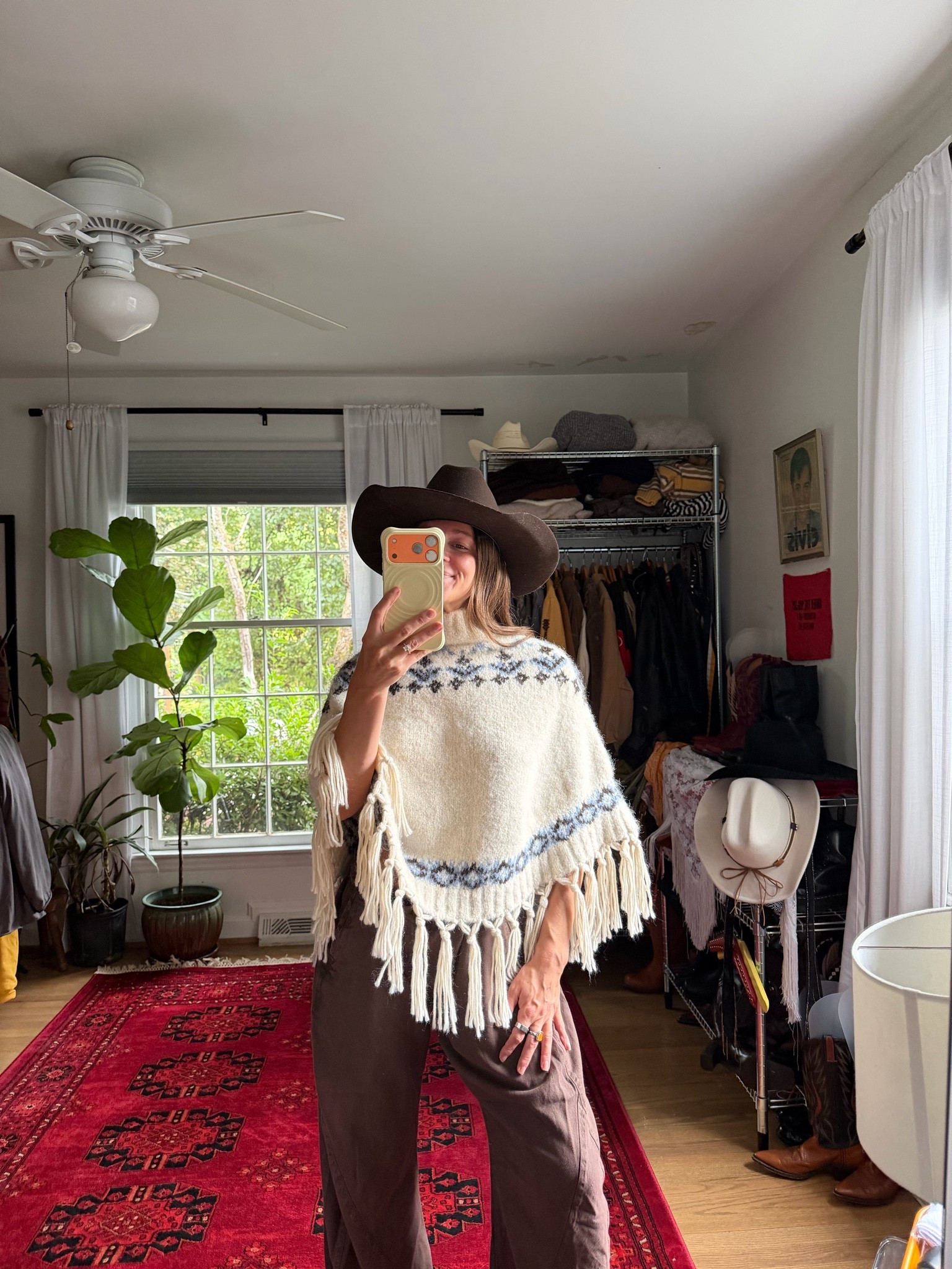 the perfect poncho for fall wearing a small! 
size 2 in chino pants 
@freepeople 
#freepeoplepartner