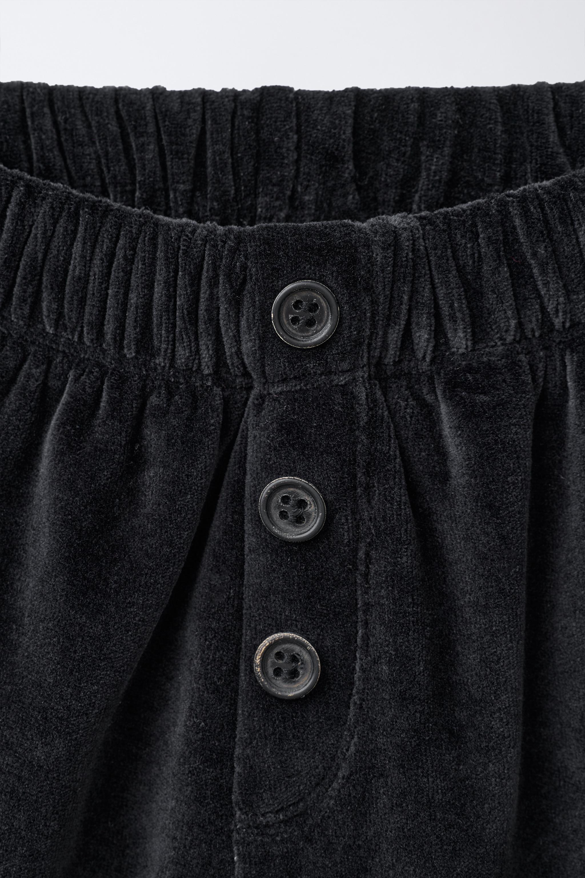 VELVET BAGGY PANTS | Zara Canada