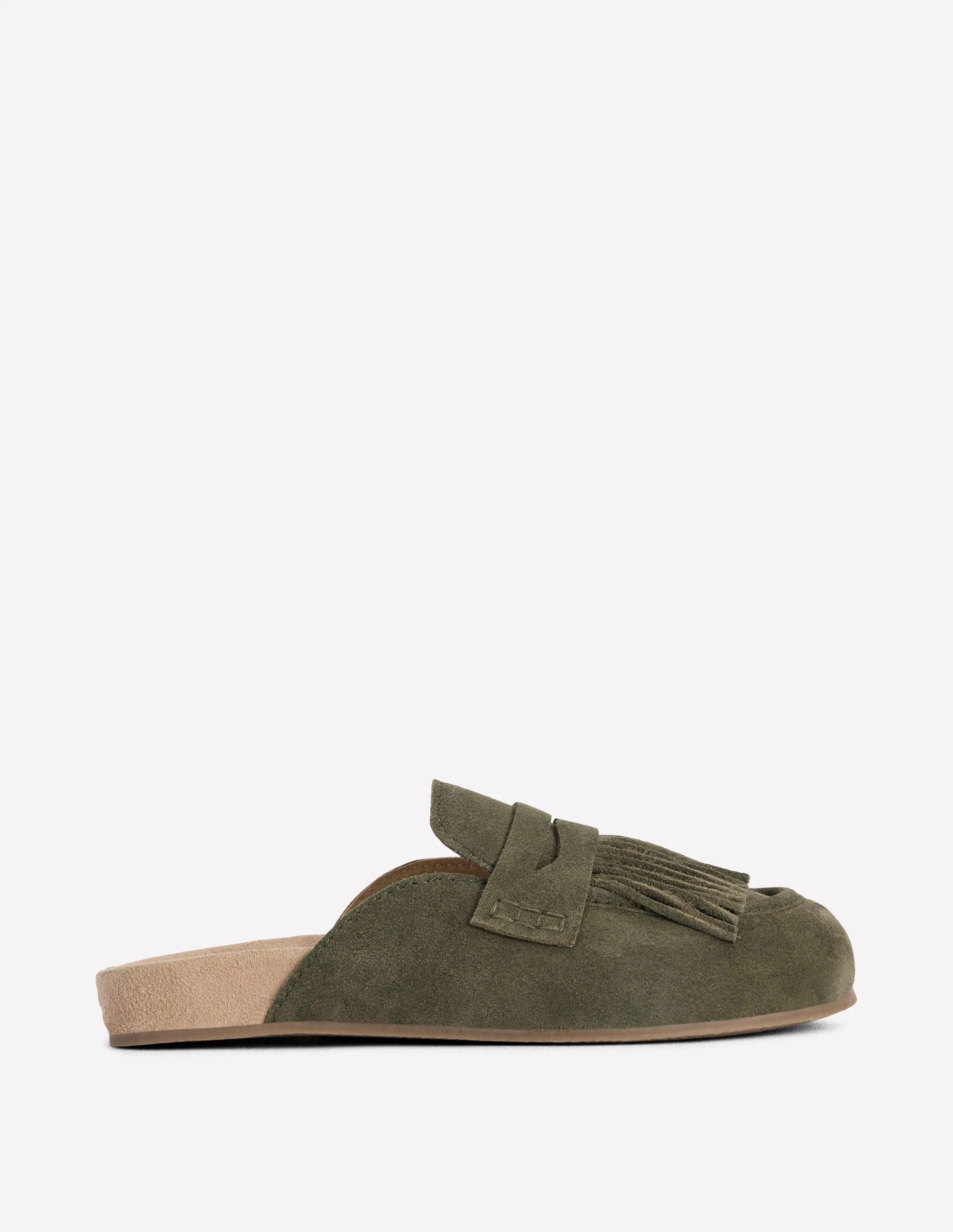 Etta Ghillie Mule Clogs-Deep Olive | Boden (US)