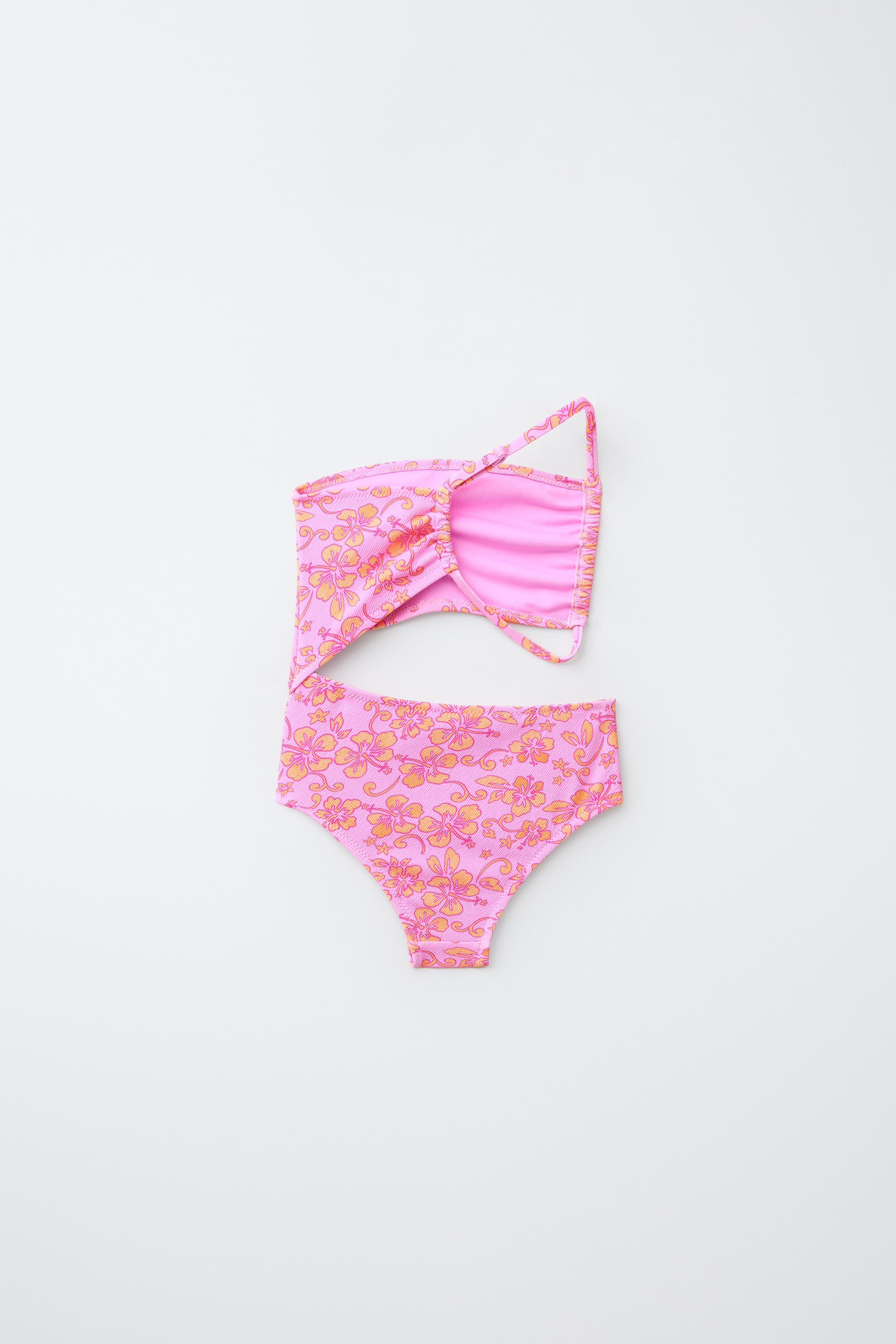6-14 YEARS/ HIBISCUS CUT-OUT SWIMSUIT | Zara US