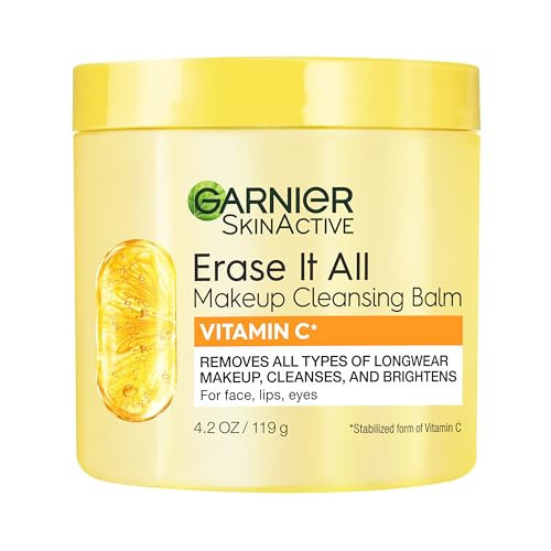 Garnier Erase It All Makeup Cleansing Balm with Vitamin C, Brightening Facial Cleanser and Makeup Remover, 4.2 Oz | Amazon (US)