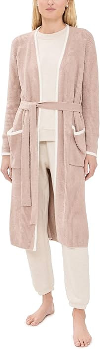 Barefoot Dreams womens Cozychic Ultra Lite Contrast Ribbed Robe | Amazon (US)