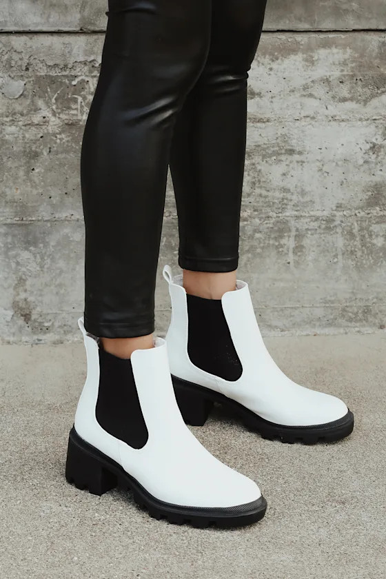 Waylen White Ankle Boots | Lulus (US)