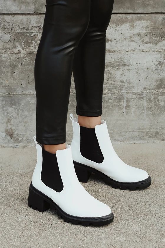 Waylen White Ankle Boots | Lulus (US)