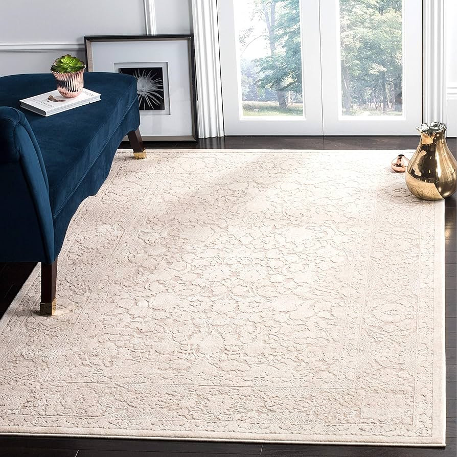 SAFAVIEH Reflection Collection 8' x 10' Beige/Cream RFT667A Vintage Distressed Area Rug | Amazon (US)