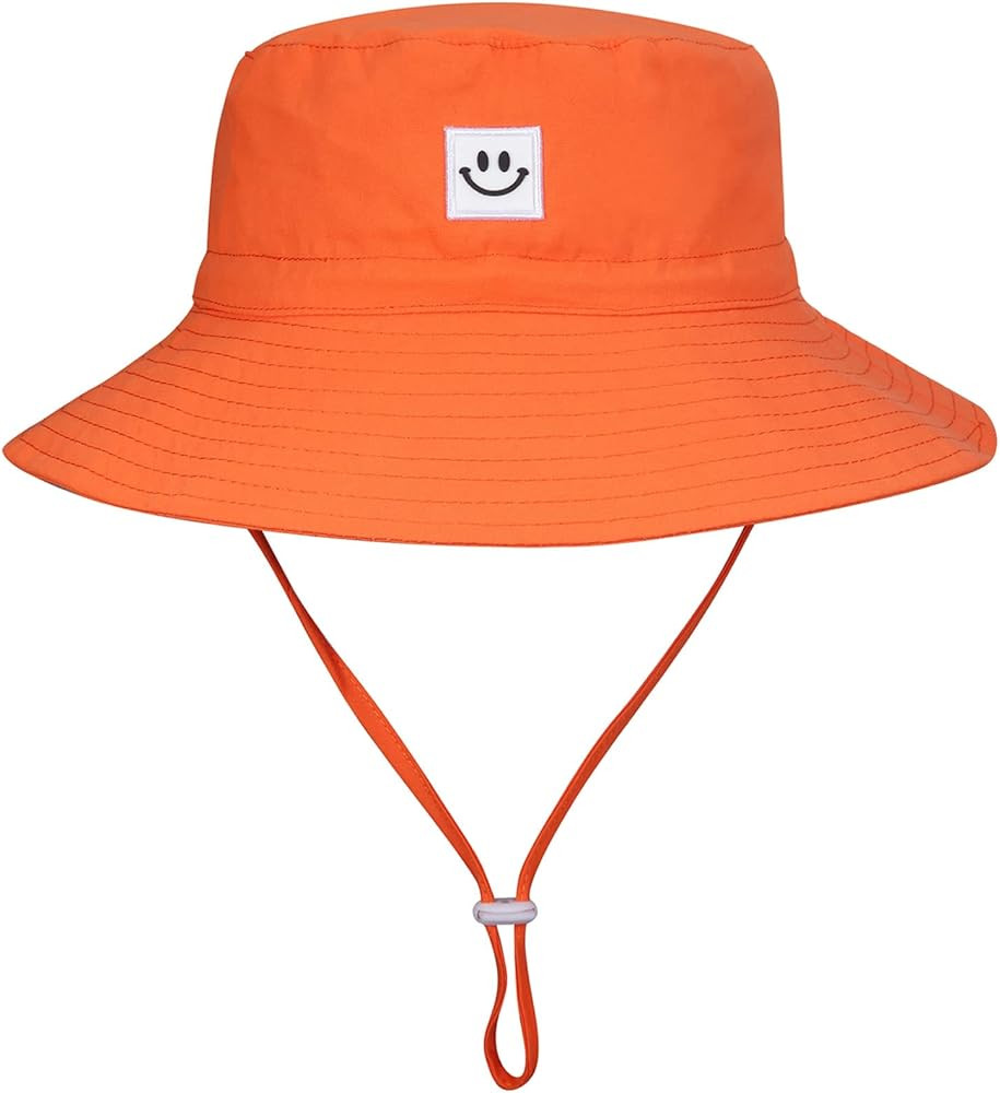MaxNova Baby Sun Hat Smile Face UPF 50+ Toddler Bucket Hat for Boys Girls 0-7 Years | Amazon (US)