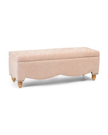 48in Boucle Scallop Storage Bench | Chairs & Seating | Marshalls | Marshalls