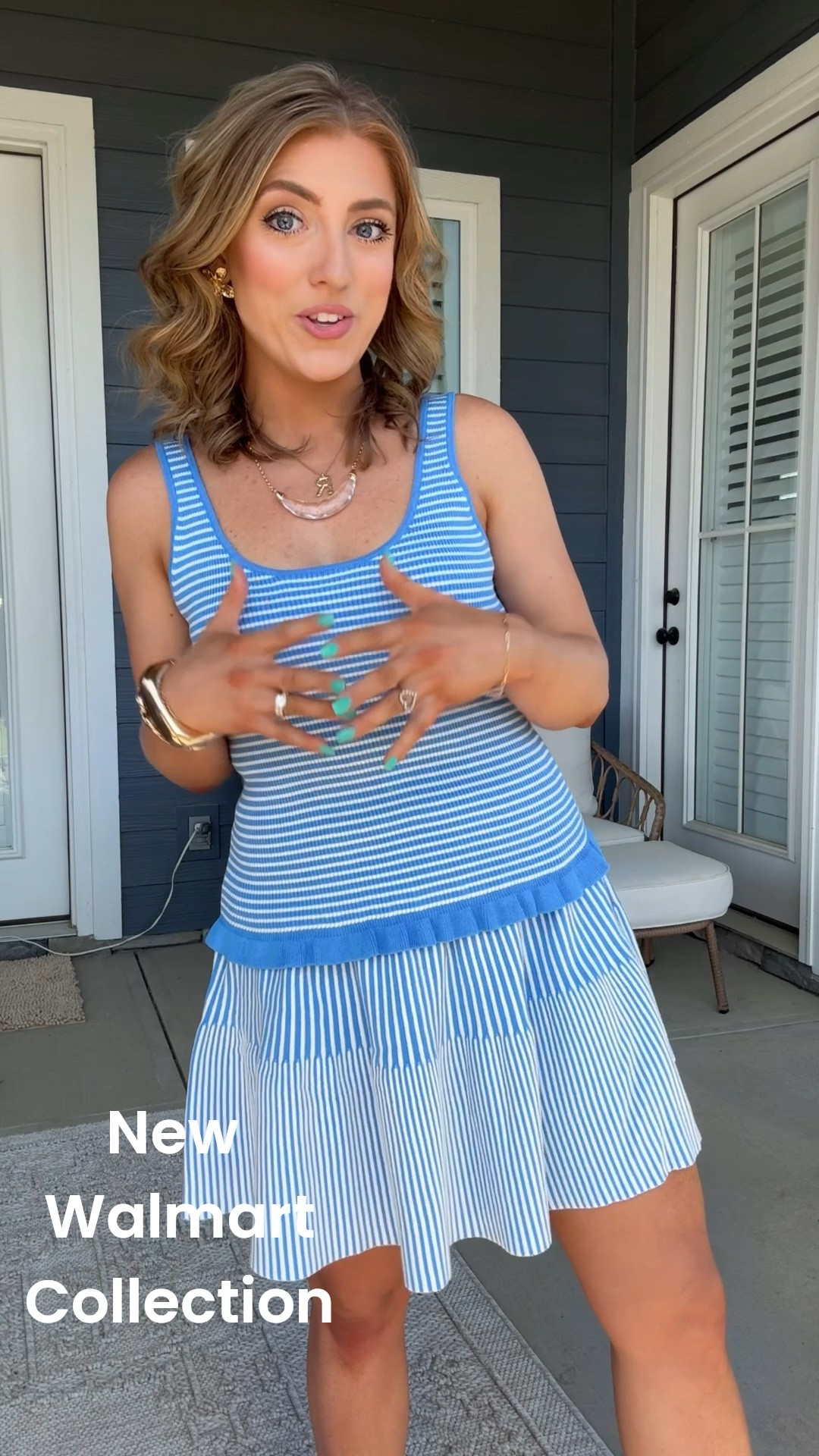 This set from the NEW Walmart collection is giving coastal chic in the best way 💙

The knit tank is so soft and stretchy with the cutest ruffle hem, and this striped skirt is flowy, flattering, and perfect for spring and summer. Wear it as a set or mix + match—also paired the tank with white shorts for an easy everyday outfit 🙌

Such a fun, effortless look for vacation, brunch, or just feeling put together without trying too hard ✨

#walmartfashion #walmartnewarrivals #coastalstyle #springoutfits #summeroutfits #affordablefashion #walmartstyle #vacationoutfits #stripedstyle #outfitideas #momstyle

#LTKootd #LTKPetite