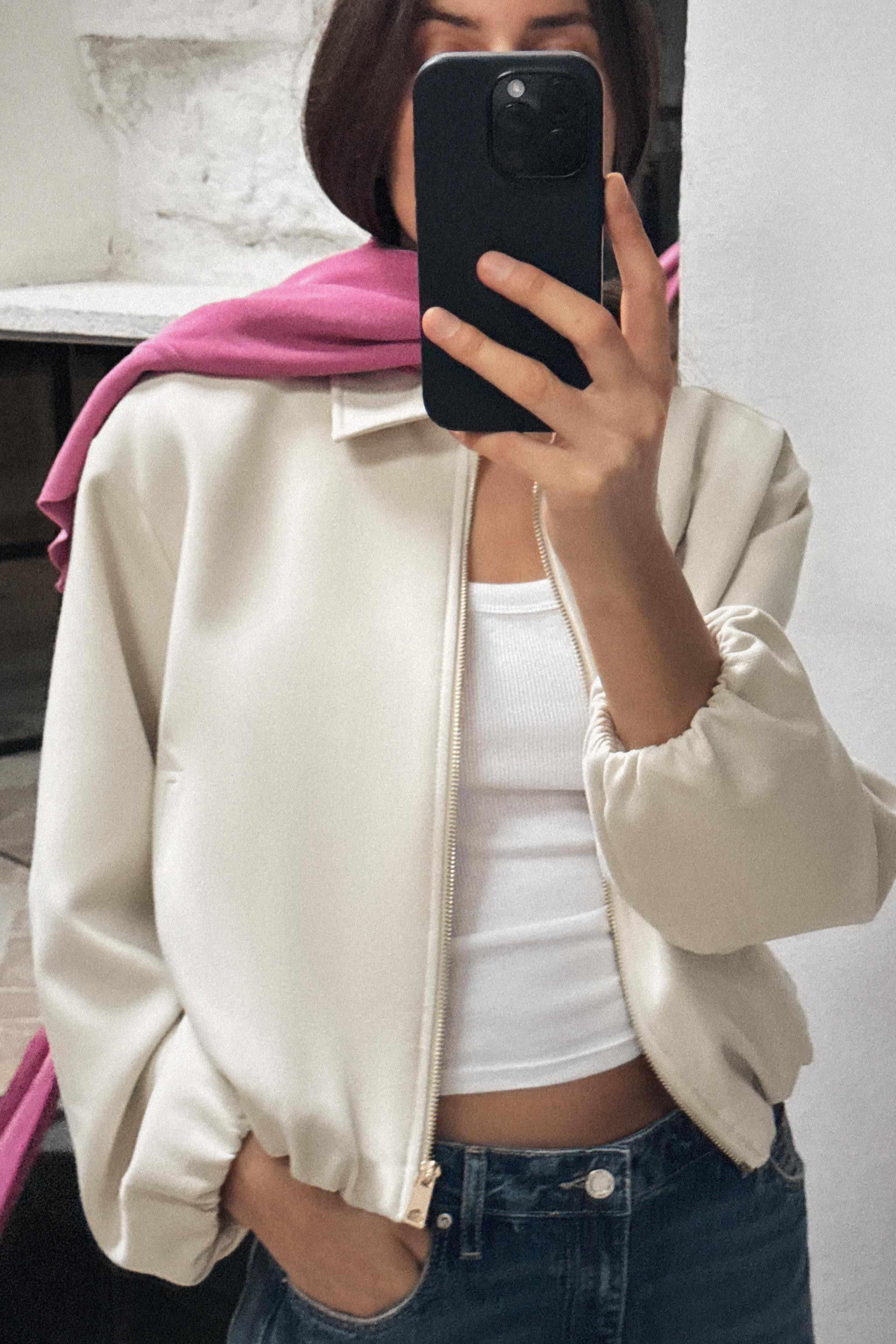 PUFF SLEEVE ZIPPER JACKET | Zara US