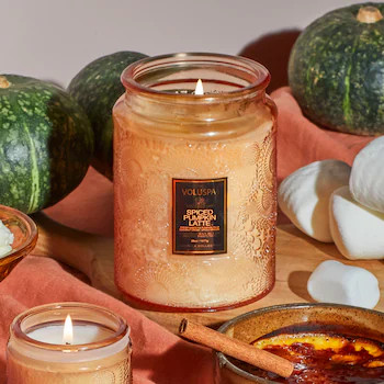 VOLUSPASpiced Pumpkin Latte Glass Candle | Sephora (US)