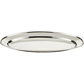 Winco OPL-14 Stainless Steel Oval Platter, 13.63-Inch by 8.75-Inch | Amazon (US)