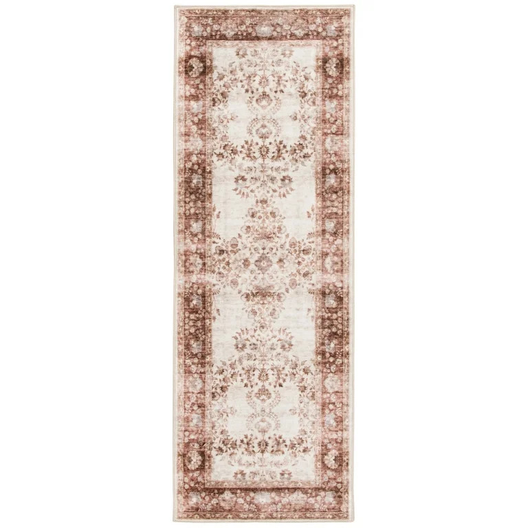 Home Decor Collection  Washable Brown Persian Faux Fur Indoor Runner Rug, 19.7"x58" | Walmart (US)