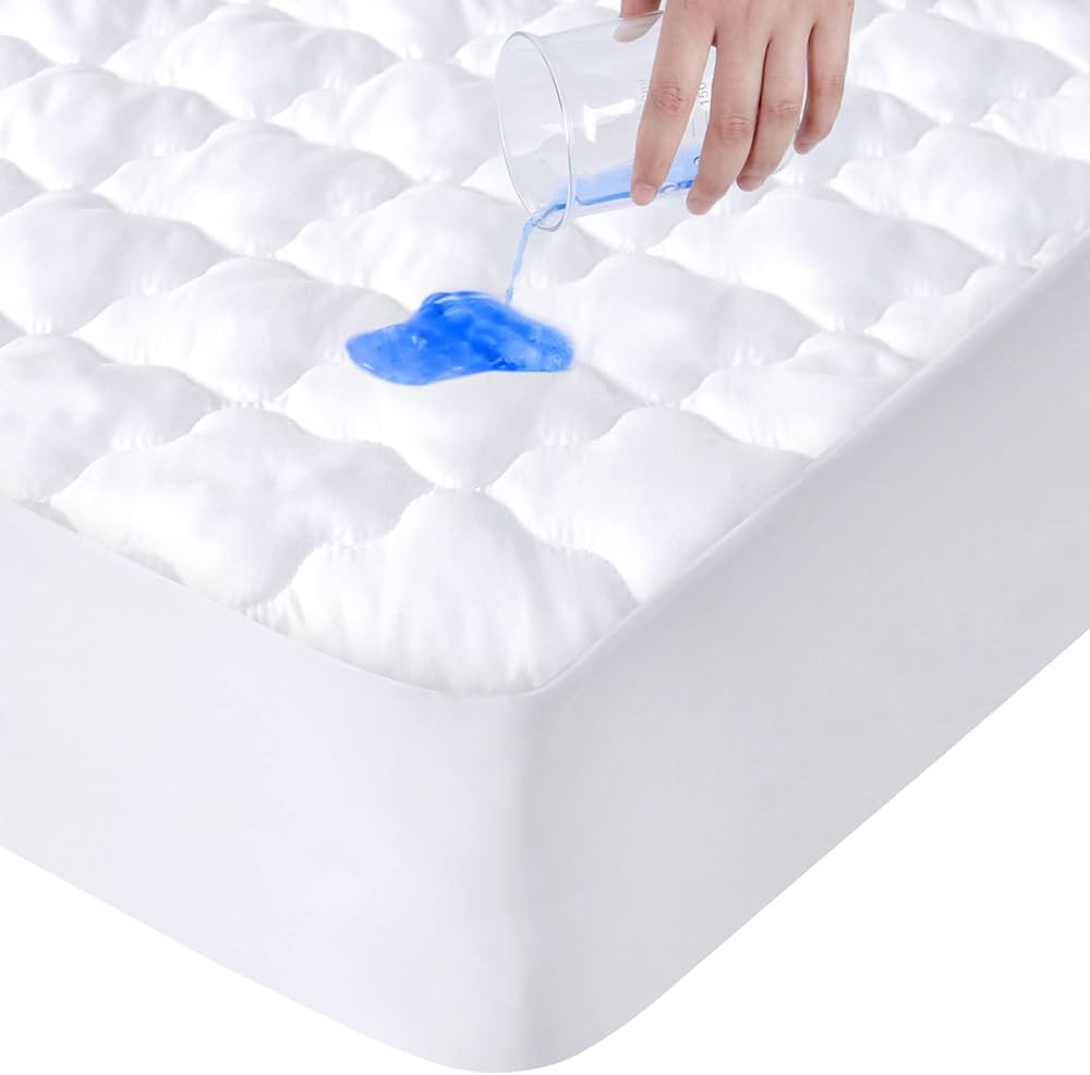 Full Size Mattress Protector Pad Waterproof Quilted, Breathable & Cooling Full Mattresses Pad Cov... | Amazon (US)