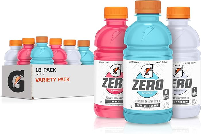 Gatorade G Zero Sports Drink, Glacier Freeze, Glacier Cherry, Berry Variety Pack, 12 Fl Oz (Pack ... | Amazon (US)