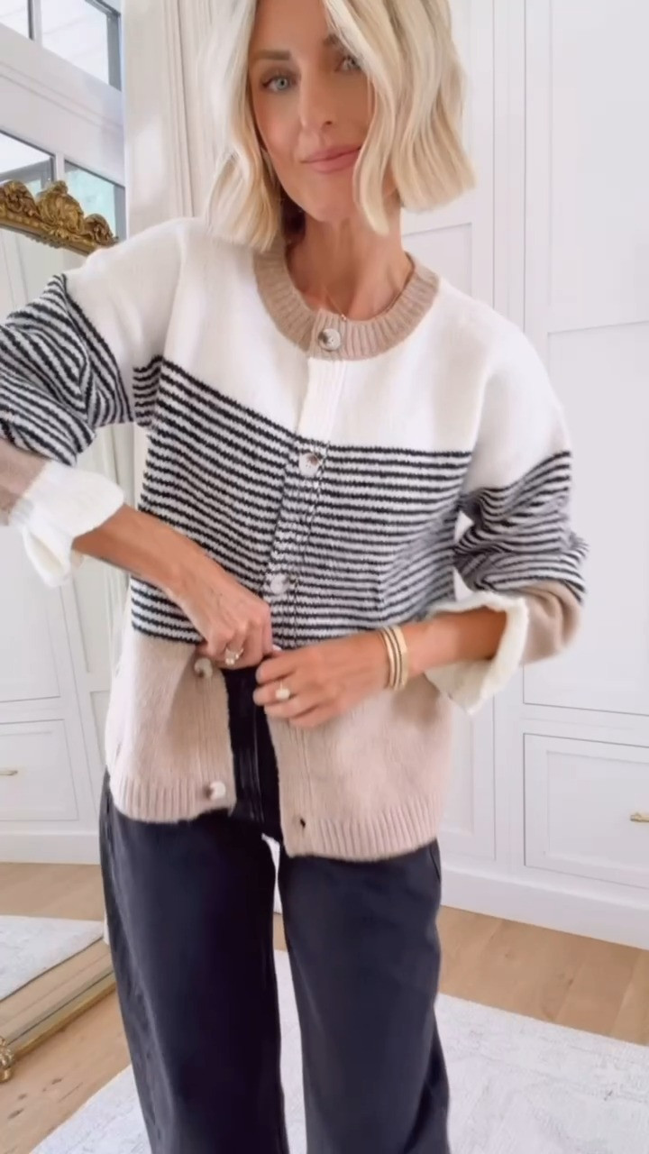 Love this neutral cardigan for easy and elevated layering! I can't believe it is an Amazon find, so impressed with it! Wearing S

Loverly grey, neutral cardigan, layering early fall, light layers, womens transitional outfit inspo ideas 

 #LTKSeasonal