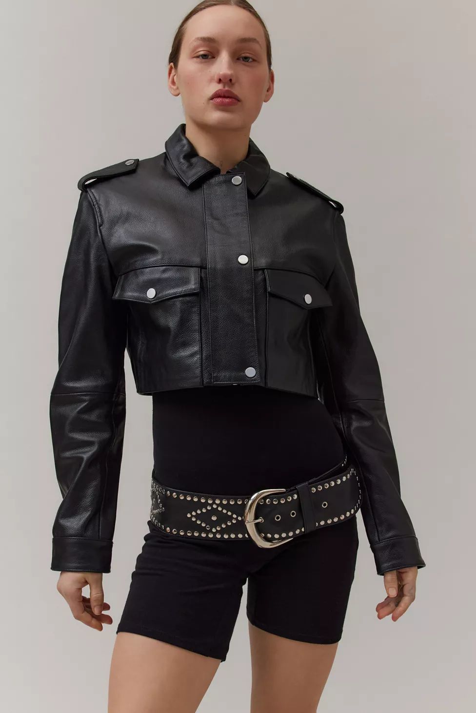 Silence + Noise Lilo Studded Leather Belt | Urban Outfitters (US and RoW)