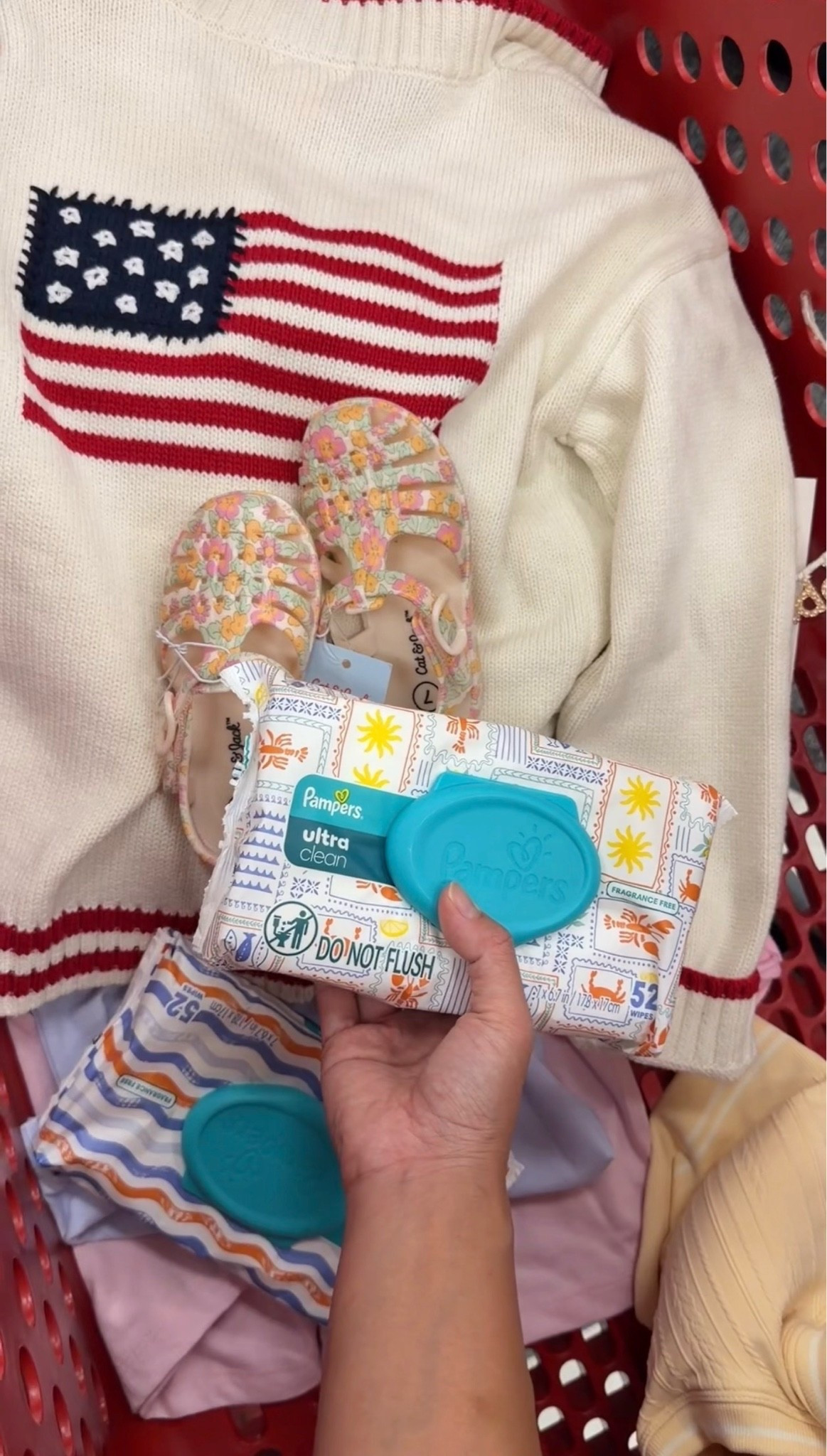 #ad Summer adventures = messy kids. ☀️🤠 These @pamperus Ultra Clean Summer Design wipes I never leave home without. Thick, gentle, and ready for whatever the day brings. Now available at select @target. #targetpartner #PampersPartner