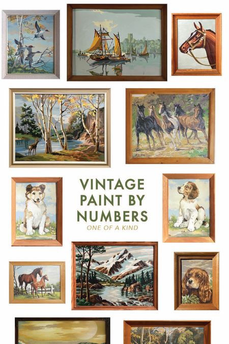 Vintage paint by numbers are one of my favorite things; with beautiful colors, coordinating frames, and a vintage vibe, they warm up any space! Here is a selection of some of of a kind beauties.✨

#LTKstyletip #LTKhome #LTKkids