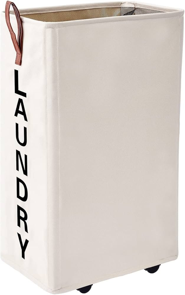 Homlikelan 70L Large Laundry Hamper,Tall Rolling Laundry Basket,Narrow Laundry Basket with Wheels... | Amazon (US)