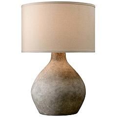 Zen Lava Ceramic Table Lamp with Off-White Shade | Lamps Plus
