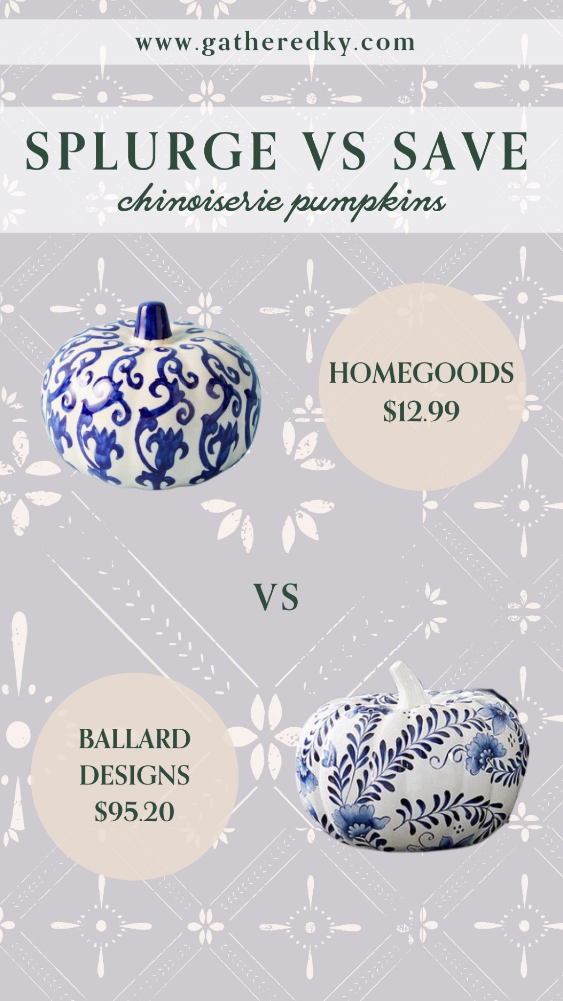 Splurge vs Save: Chinoiserie Pumpkins 

Ballard Designs, Homegoods, Fall, Fall Home Decor

#LTKSeasonal #LTKhome