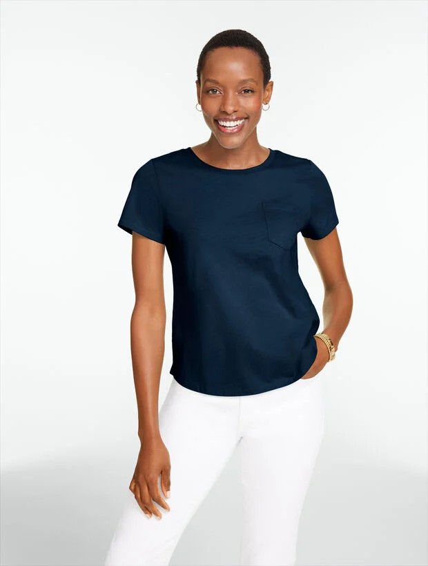 Patch Pocket Short Sleeve Tee | Talbots