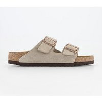 Birkenstock Arizona Two Strap Sandals Taupe Suede | OFFICE London (UK)