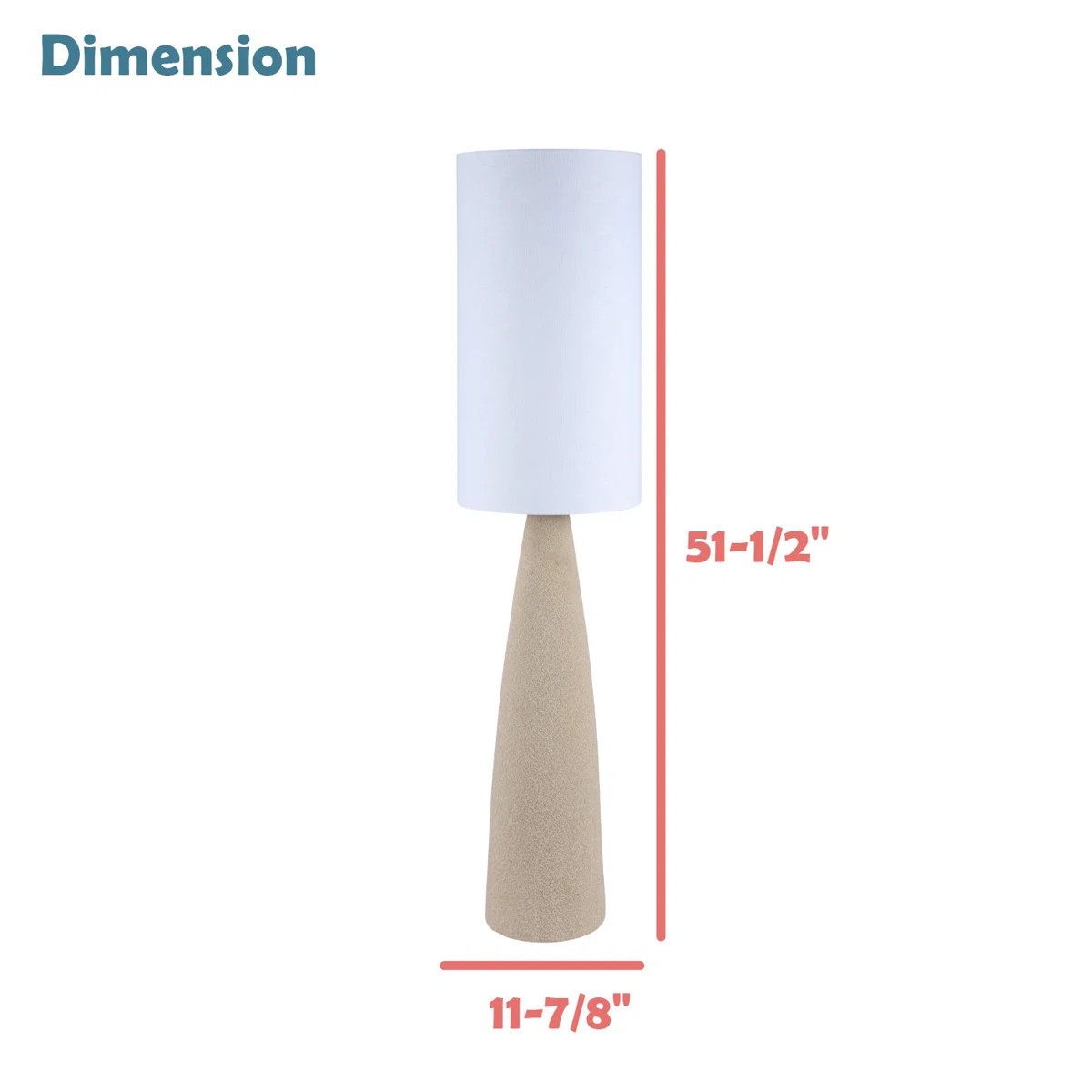 Caylon 51.5'' Column Floor Lamp | Wayfair North America