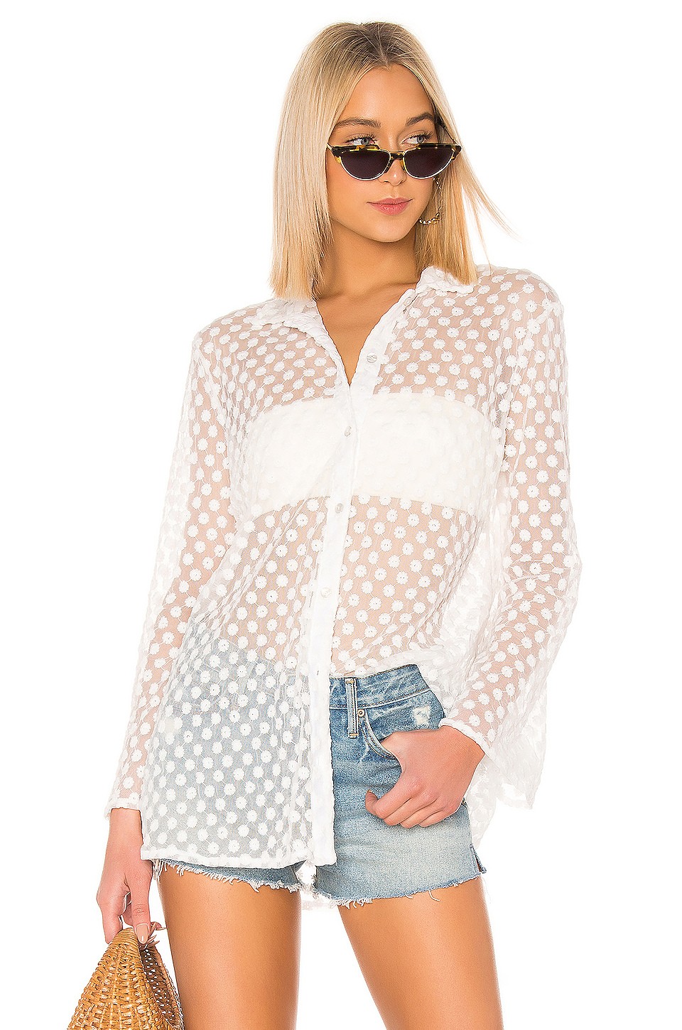 LPA Yvette Shirt in White from Revolve.com | Revolve Clothing (Global)