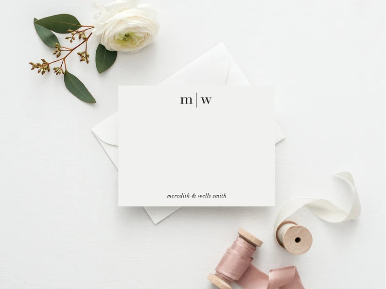 Wedding Thank You Note | Wedding Thank You Card | Personalized Stationery | Wedding Stationary | ... | Etsy (US)