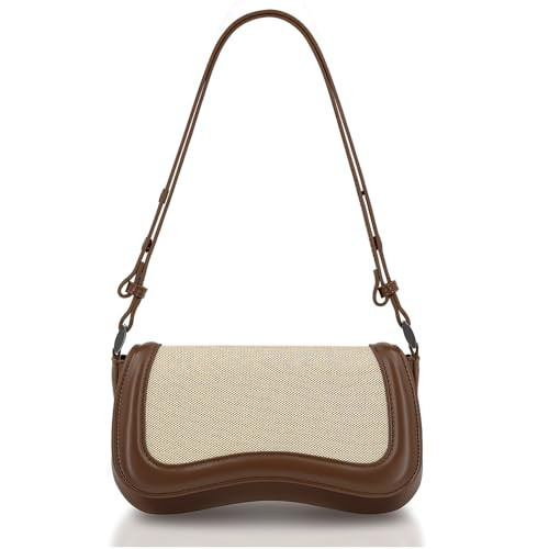 YDSIII dark brown Shoulder Bag, Women's Vintage Vegan Leather Shoulder Purse with Adjustable Strap | Amazon (US)