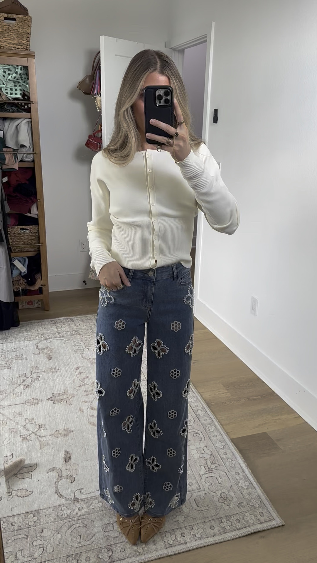 @thenolishop size 24. Meet the jean that’s redefining statement denim. The Kaia is crafted from ultra-soft stretch denim and finished with all-over pearl and floral embroidery — a blend of softness, structure, and standout detail. The high-rise, straight-leg silhouette flatters in all the right places while feeling effortlessly modern.

It’s polished enough for a night out, easy enough for everyday, and made to be noticed.

#LTKgrwm #LTKootd #LTKSeasonal