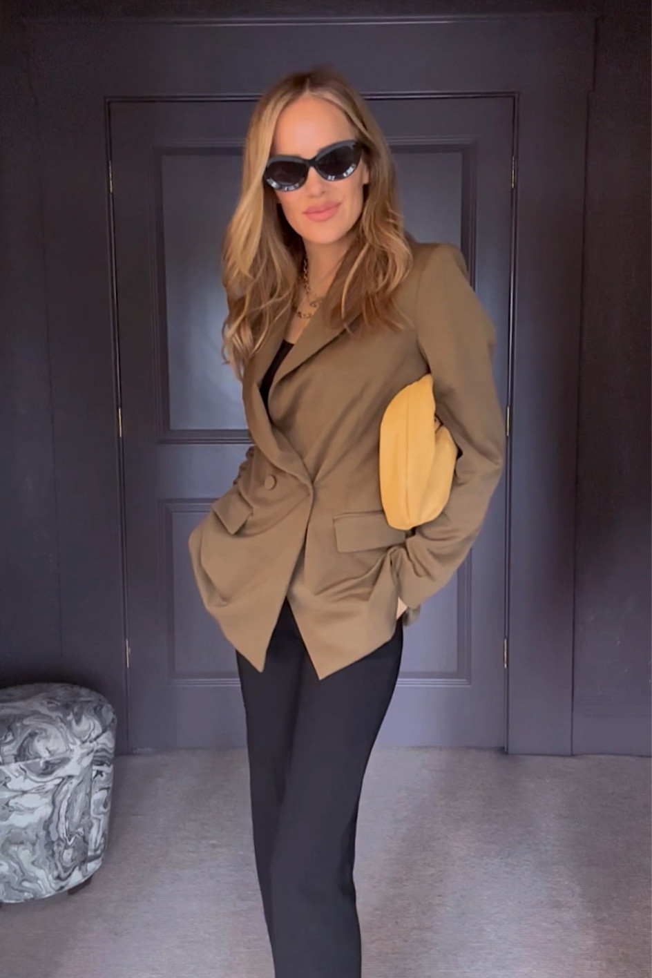 How to style an oversized blazer & black trousers under $100 🖤 #outfits #workstyle #blackpants #affordable #mango #nordstrom #minibag #slimsunglasses #amazonfashion #

#LTKstyletip #LTKunder100 #LTKworkwear