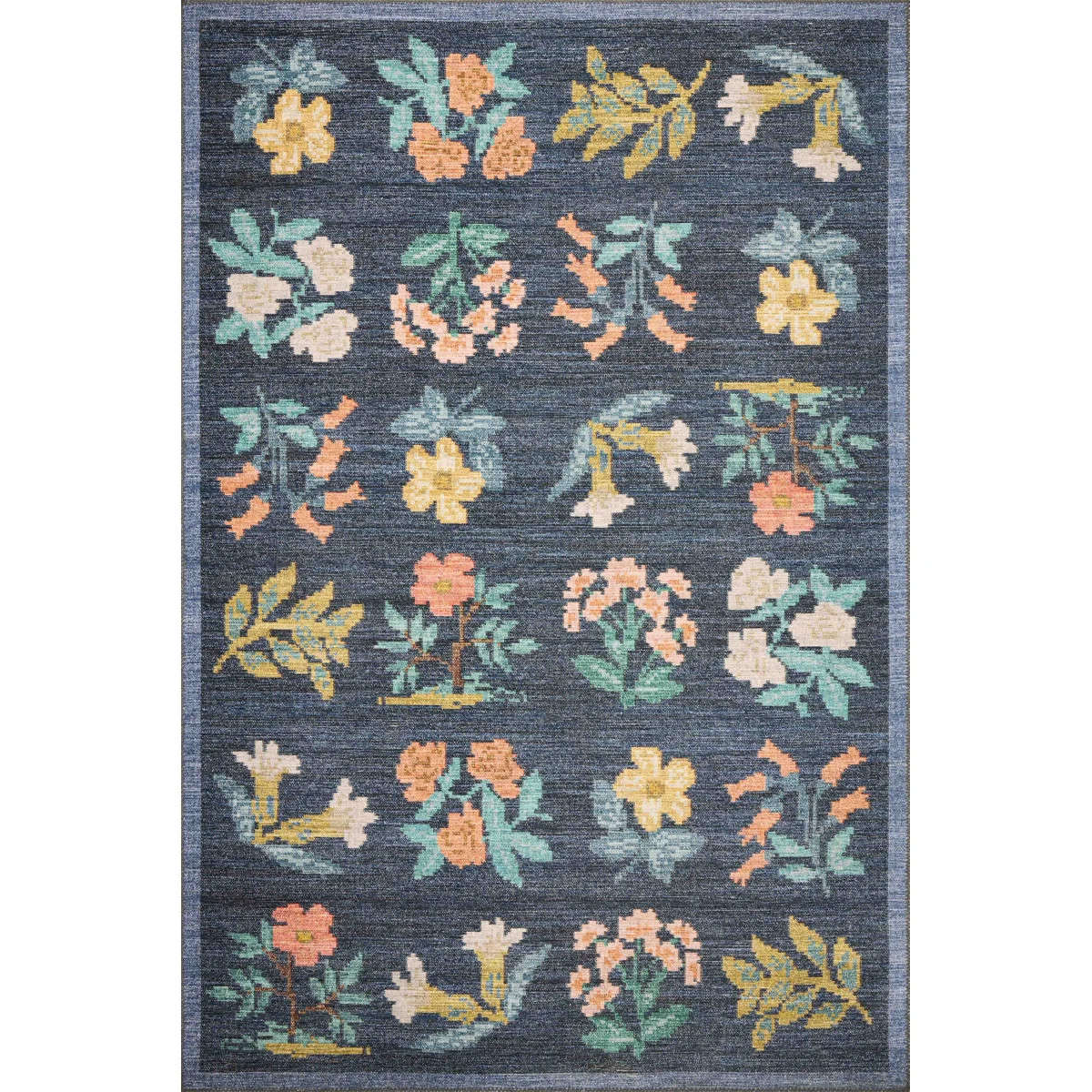 Rifle Paper Co. x Loloi Rosa Navy Area Rug | Wayfair North America