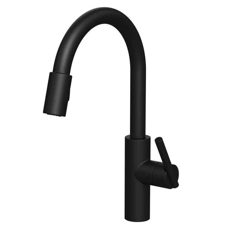 Newport Brass 1500-5103 East Linear Pull-Down Spray Kitchen Faucet with Magnetic Flat Black Faucet Single Handle | Build.com, Inc.