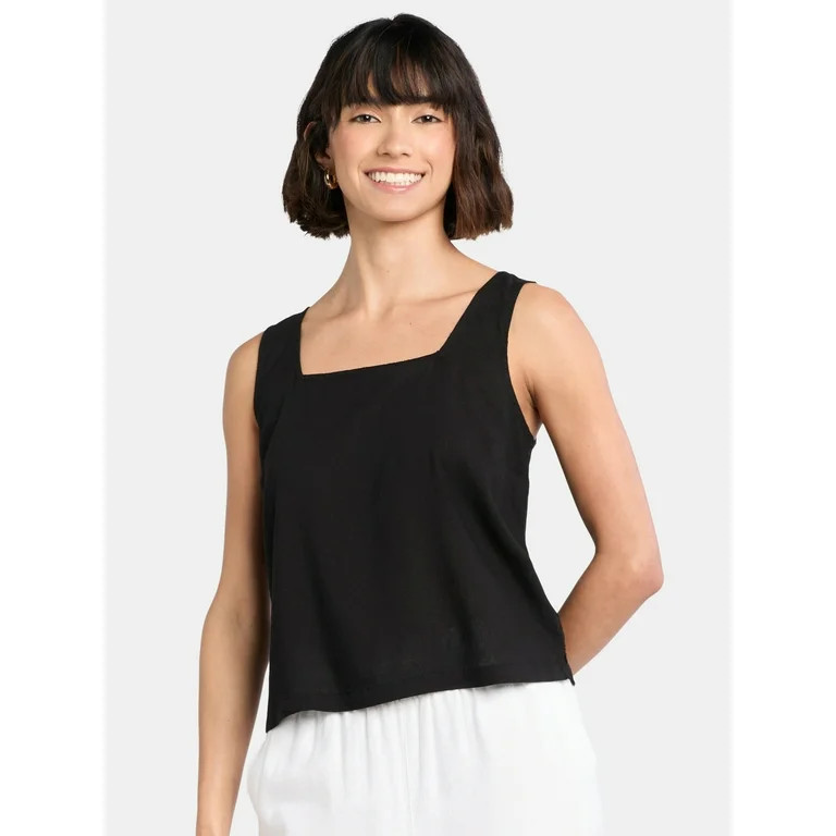 Time and Tru Women's Woven Tank Top, Sizes XS-XXXL | Walmart (US)
