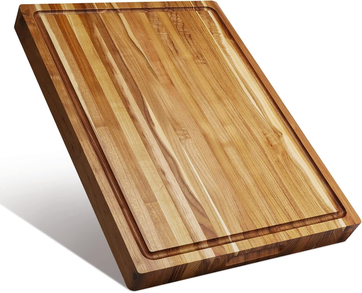 Large Teak Wood Cutting Board for Kitchen, Reversible Wooden Chopping Board With Juice Grooves an... | Amazon (US)