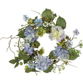20" Blue Hydrangea Wreath | Michaels Stores