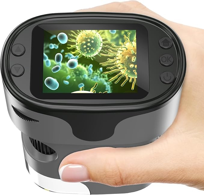1000X Handheld Microscope for Kids 4K 2.0" Screen Rechargeable Mini Pocket Digital Microscopes w/... | Amazon (US)