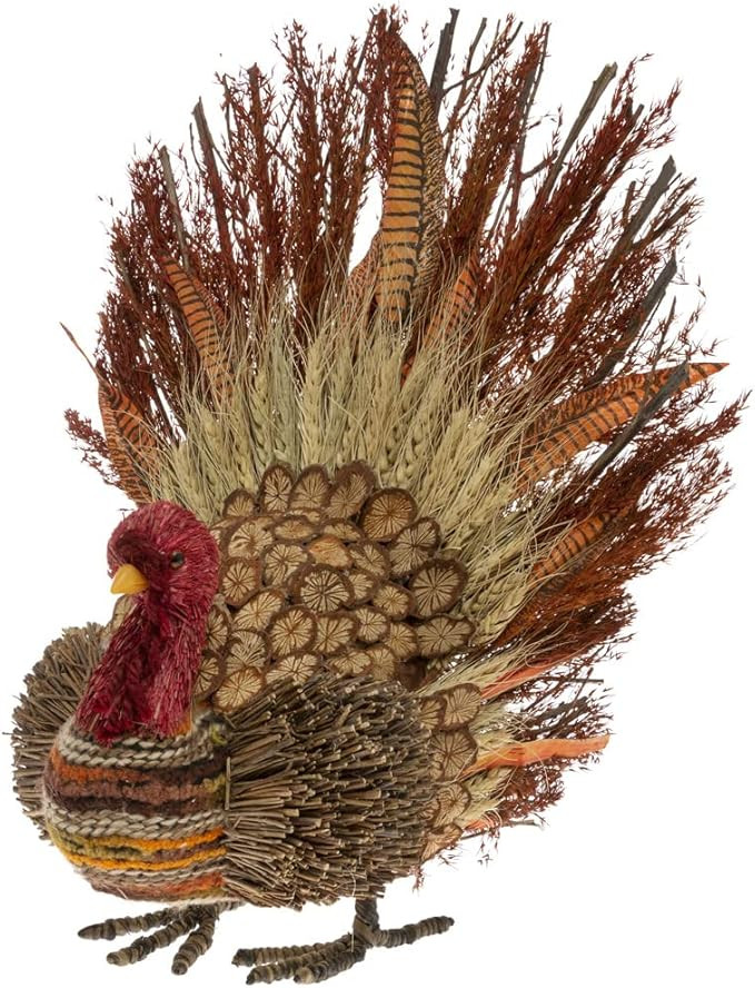 Boston International Fall Autumn Harvest Thanksgiving Tabletop Turkey Figurine Decoration, 16-Inc... | Amazon (US)